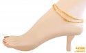 22Kt Gold Two Tone  Anklets (2 PC) - Click here to buy online - 1,615 only..