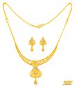 22Kt Gold Two tone Necklace Set - Click here to buy online - 1,797 only..