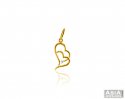 14Kt Yellow Gold Heart Pendant  - Click here to buy online - 401 only..