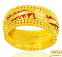22Kt Gold Meenakari Ring - Click here to buy online - 1,537 only..
