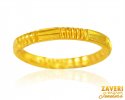 22K Gold Deep Carved Band (Ring) - Click here to buy online - 643 only..