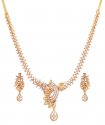 Diamond 18K Gold Necklace Set - Click here to buy online - 17,639 only..