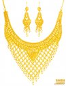 22K Yellow Gold Necklace Set - Click here to buy online - 9,664 only..