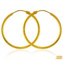 22 Karat Gold Big Hoop Earrings  - Click here to buy online - 525 only..