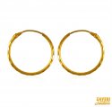 22K Gold Machine Cut Hoop - Click here to buy online - 290 only..