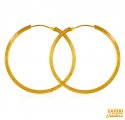 22 Karat Gold Big Hoop Earrings  - Click here to buy online - 676 only..