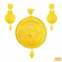Click here to View - 22k Gold Round Pendant Set  
