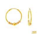 Click here to View - 22Kt Gold Multi Tone Hoop Earrings 