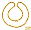 22 kt Gold Rope Chain (20 In) - Click here to buy online - 14,979 only..