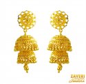 22 Kt Gold Jhumka Earrings - Click here to buy online - 2,040 only..