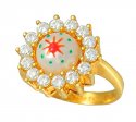 Gold Ring with Signity - Click here to buy online - 752 only..