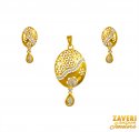 22K Gold  Long Pendant Set - Click here to buy online - 933 only..