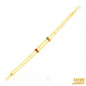 Click here to View - 22Kt Gold Meenakari Fancy Bracelet 