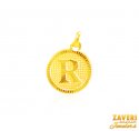Click here to View - 22Kt Gold Initial Pendant (R) 