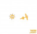 22K Gold Cubic Zircon Earrings - Click here to buy online - 669 only..