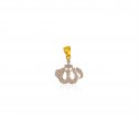 22 kt Gold Allah Pendant with CZ - Click here to buy online - 231 only..