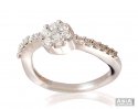18K Fancy Wavy Style Diamond Ring - Click here to buy online - 1,920 only..