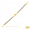 Click here to View - 22Kt Gold Antique BlkBeads Bracelet 