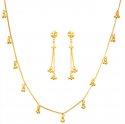 22k Gold Necklace and Earrings Set - Click here to buy online - 944 only..