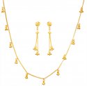 22k Gold Necklace and Earrings Set - Click here to buy online - 1,984 only..
