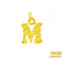 Click here to View - 22Kt Gold Initial Pendant (M) 