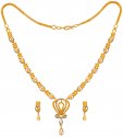 Click here to View - 22Kt Gold Two tone Necklace Set 