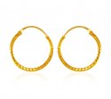 22K Gold Hoop Earrings  - Click here to buy online - 172 only..