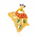 22 kt Gold Traditional Peacock Ring - Click here to buy online - 325 only..