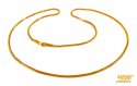 22 Kt Gold Two Tone Chain (20 Inch) - Click here to buy online - 1,345 only..