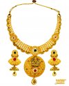 22 kt Traditional Temple Set - Click here to buy online - 10,085 only..