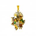 Radha Krishna Pendant (22K Gold) - Click here to buy online - 1,159 only..
