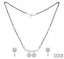 White Gold Mangalsutra Set(18k) - Click here to buy online - 1,448 only..