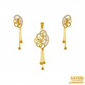 22K Gold Pendant Set  - Click here to buy online - 1,048 only..
