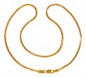22kt Gold Two Tone Box Chain for Ladies - Click here to buy online - 1,764 only..