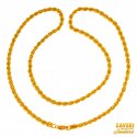 22 kt Gold hollow Mens Chain 20 In - Click here to buy online - 859 only..