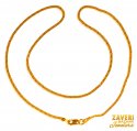 22 KT Gold Plain Chain (16 Inch) - Click here to buy online - 540 only..