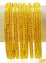 22K Gold Bangles Set of 6 - Click here to buy online - 7,327 only..