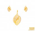 Click here to View - 22Kt Gold Two Tone Pendant Set 