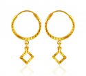 22 Karat Gold Hoop Earrings  - Click here to buy online - 182 only..