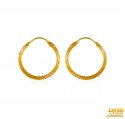 22 kt  Gold Hoop Earrings  - Click here to buy online - 354 only..