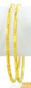 22K Yellow Gold Bangle (2Pc) - Click here to buy online - 3,698 only..