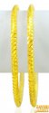 22k Gold bangles(Set of 2) - Click here to buy online - 8,202 only..