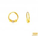 Click here to View - 22Kt Gold Two Tone Hoop Earrings 