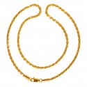22KT Gold Two Tone  Rope Chain - Click here to buy online - 2,229 only..