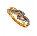 18K Yellow Gold Diamond Ring - Click here to buy online - 1,053 only..