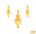 Click here to View - 22Kt Gold Fancy Pendant Set 