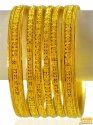 22K Gold Bangles Set of 6 - Click here to buy online - 9,874 only..