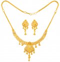 22K Gold Two Tone Necklace Set - Click here to buy online - 2,600 only..
