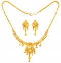 Click here to View - 22K Gold Two Tone Necklace Set 