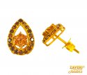 Earrings with CZ stone (22 Kt Gold) - Click here to buy online - 450 only..